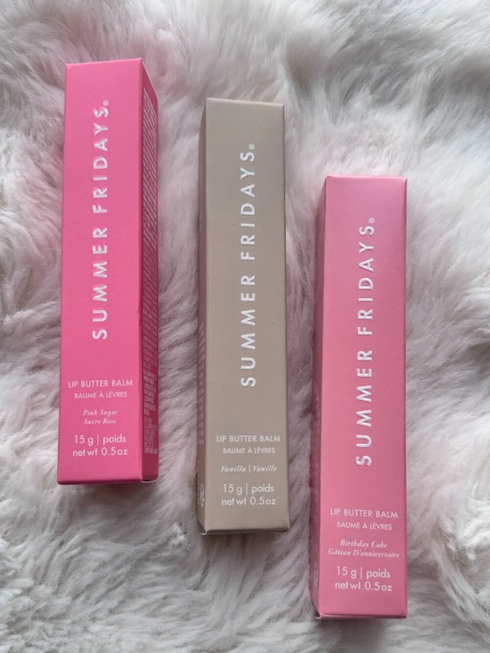 3pcs/Pink Sugar + Vanilla+Birthday Cake/ Summer Fridays Lip Butter Balm Lip Mask